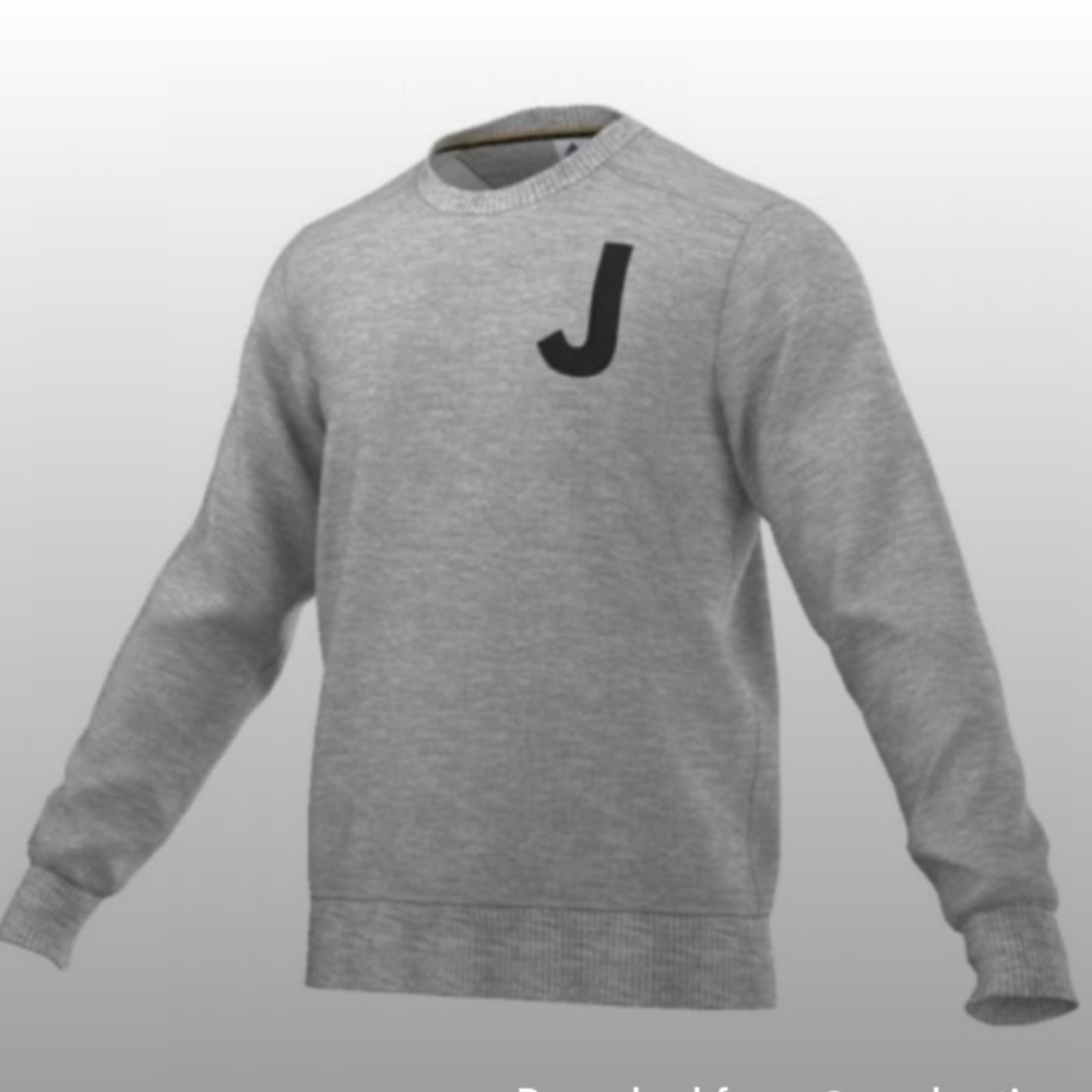Adidas Gray Sweatshirt Juventus Soccer Club  with Black Logo Size Medium